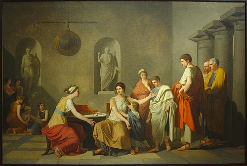 Cornélie, mère des gracques, 1796, Joseph-Benoît Suvée