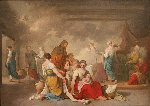 Naissance de la Vierge (esquisse)., 1778, Joseph-Benoît Suvée