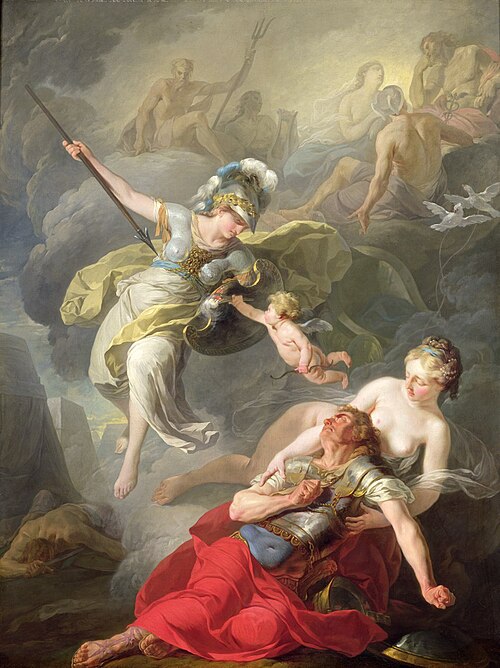 Combat de Minerve contre Mars, 1771, Joseph-Benoît Suvée
