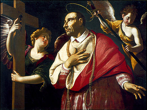 San Carlos Borromeo con dos ángeles, , Antiveduto Grammatica