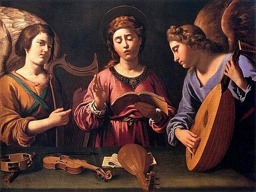 St Cecilia with Two Angels, 1620, Antiveduto Grammatica