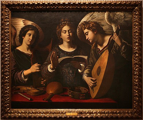 Saint Cecilia and two Angels Musicians, 1700, Antiveduto Grammatica