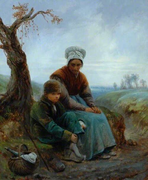 Peasant Woman and Child, 1846, Adolphe-Félix Cals