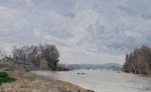 The Seine at Saint-Ouen, France, 1851, Adolphe-Félix Cals