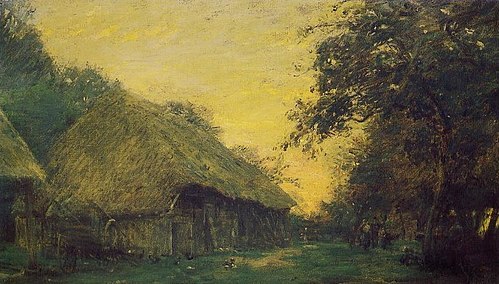 Soleil couchant à Honfleur, 1873, Adolphe-Félix Cals