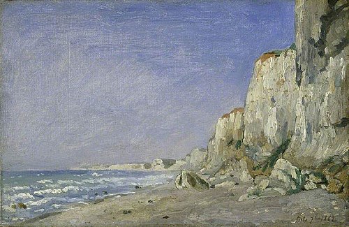 Cliffs near Dieppe, 1862, Adolphe-Félix Cals