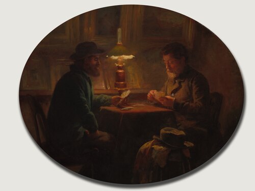 Card Game at "le Père Martin", 1859, Adolphe-Félix Cals