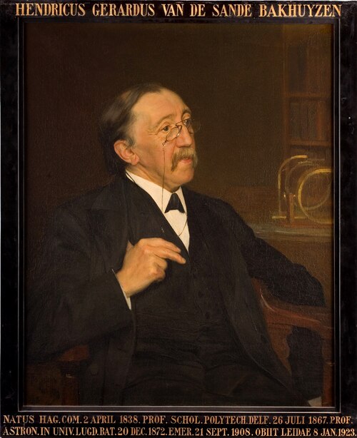 Portret van Hendrik Gerard van de Sande Bakhuyzen, hoogleraar Sterrenkunde te Leiden, 1898, Pieter de Josselin de Jong