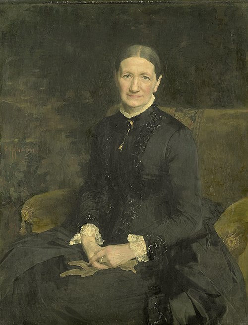 Portrait of Mrs. A J Zubli-Maschhaupt, 1887, Pieter de Josselin de Jong