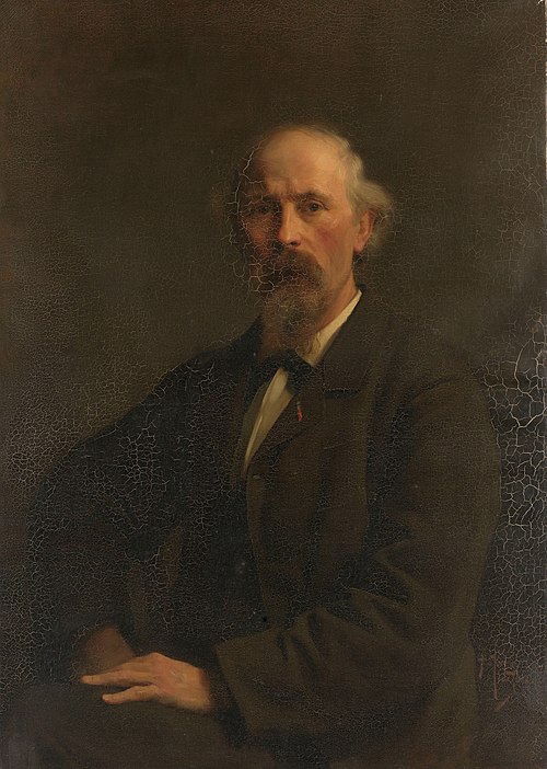 Portret van Pieter Stortenbeker (1828-1898), kunstschilder, 1884, Pieter de Josselin de Jong