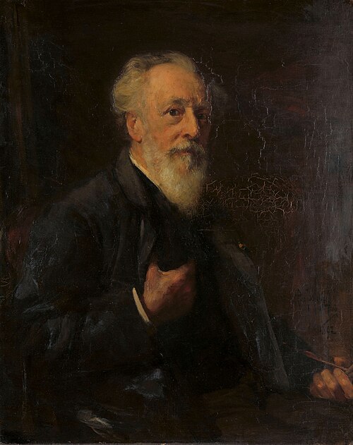 Portret van J.A.B. Stroebel (1821-1905), kunstschilder, 1892, Pieter de Josselin de Jong