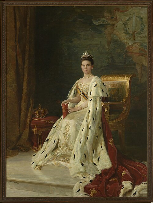 Portrait of Queen Wilhelmina (1880-1962), 1900, Pieter de Josselin de Jong
