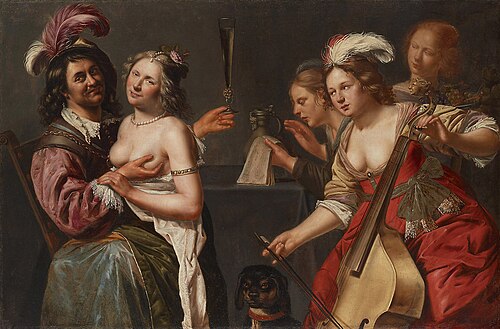 The Prodigal Son and a prostitute, 1637, Johannes Baeck