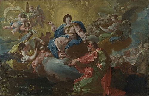 Saint Jean visité par la Vierge, 1760, Francisco Bayeu y Subias