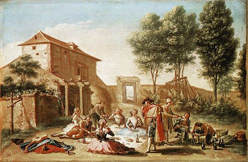 The Country Picnic, 1750, Francisco Bayeu y Subias