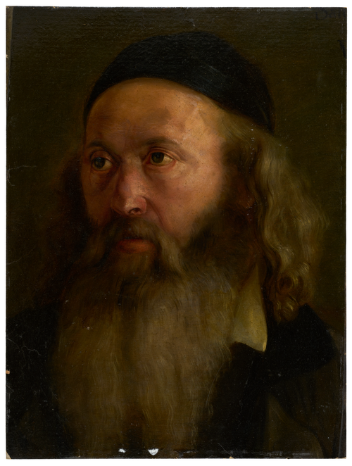 Kopf eines älteren Herrn mit langem Bart, 1870, Wilhelm Dürr