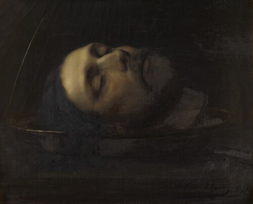 The Head of Saint John the Baptist, 1879, Edmond Van Hove