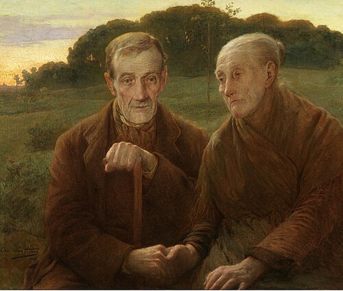 Life's sunset, 1905, Edmond Van Hove