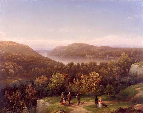 Hudson River Valley from Fort Putnam, West Point, 1855, George Henry Boughton