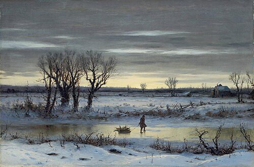 Winter Twilight Near Albany, 1858, George Henry Boughton