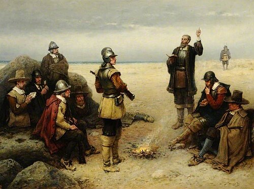 The Landing of the Pilgrim Fathers, 1869, George Henry Boughton