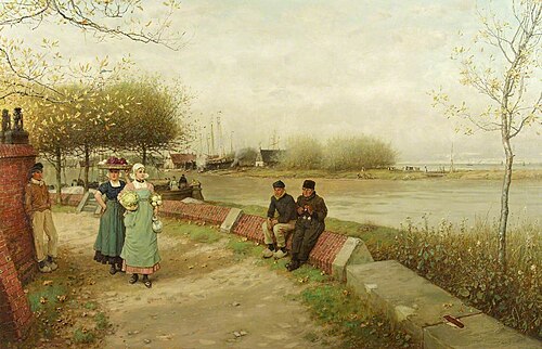 An Exchange of Compliments, Muiden, North Holland, 1881, George Henry Boughton