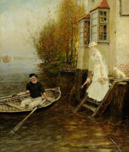 The Ferry, a Dainty Fare, 1890, George Henry Boughton