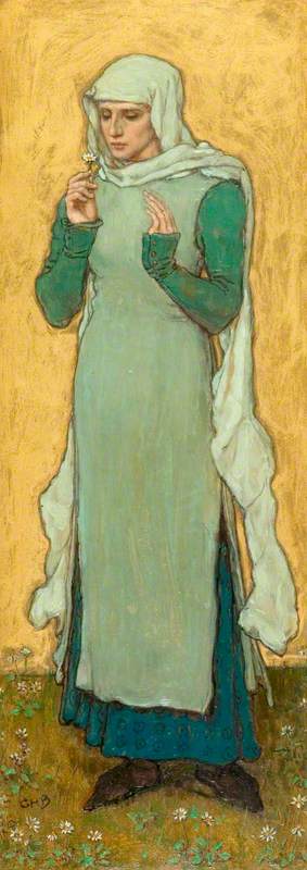 A Woman Holding a Marguerite, , George Henry Boughton