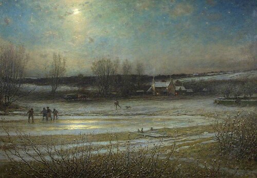A Frosty Night: The Frozen Mill Pond, 1904, George Henry Boughton