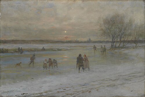 Winter scene in Holland, 1903, George Henry Boughton