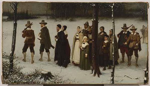 Early Puritans of New England Going to Worship, 1872, George Henry Boughton