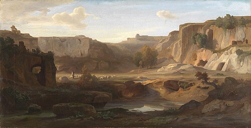 Etrurische Felsengräber bei den Ruinen von Falerii, 1863, Wilhelm Klose