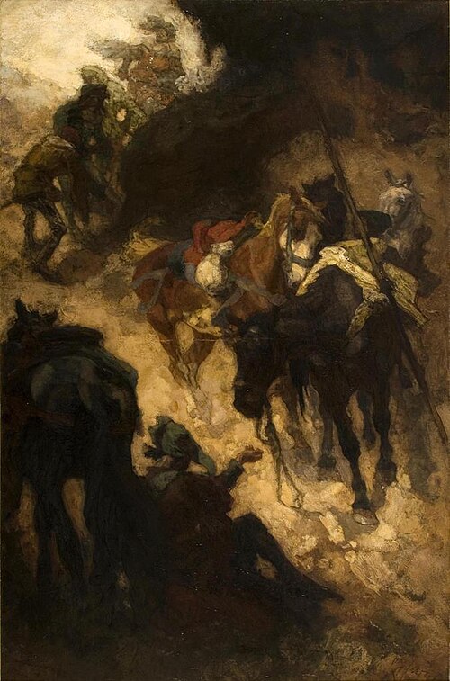Drinkende paarden, 1915, Johannes Hendricus Jurres