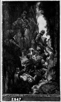 Scene uit een gevecht met Don Quichotte, 1905, Johannes Hendricus Jurres