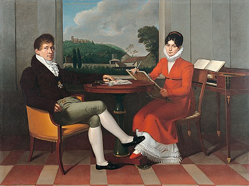 le compositeur Gaspare Spontini et sa femme Céleste Erard, 1813, Wilhelm Titel