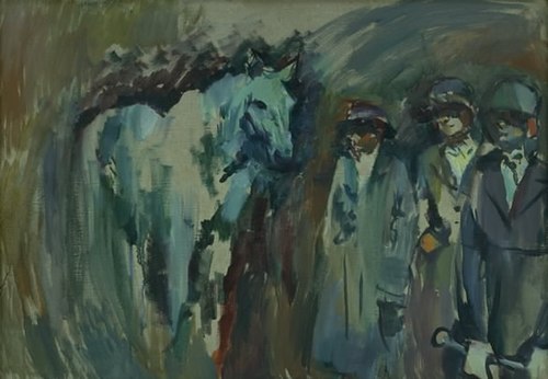 At the Riding School, 1918, Ludvig Karsten