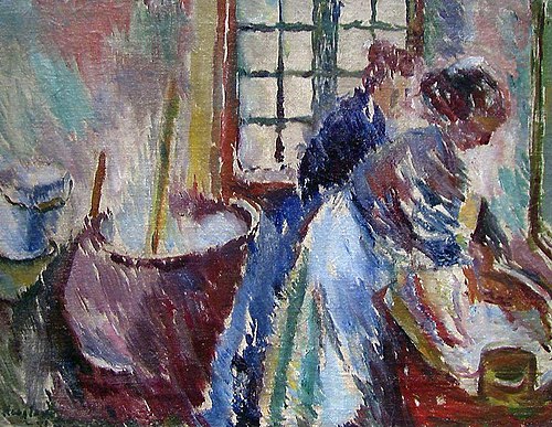 In the Laundry, 1921, Ludvig Karsten