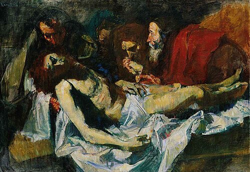 The Entombment. Copy after Ribera, 1906, Ludvig Karsten
