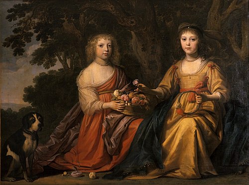Maria Magdalena and Carlotta Elisabetha von Nassau-Siegen, 1640, Willem van Honthorst