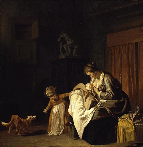 Mother with two children, 1657, Jacob van Loo