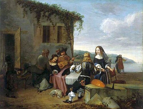 Genre scene., 1670, Jacob van Loo