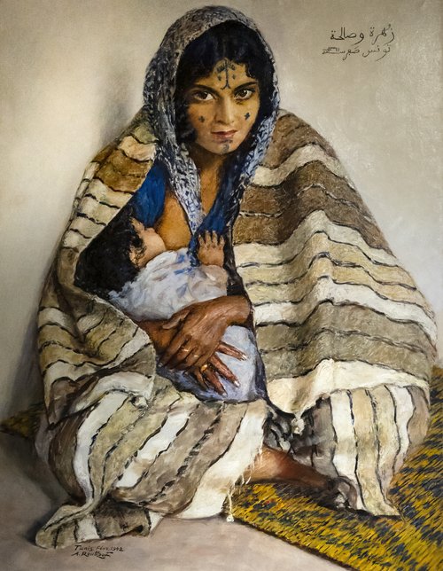 Bédouine à la couverture, 1942, Alexandre Roubtzoff