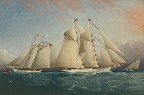 The Yacht Julia Racing, 1871, James E. Buttersworth