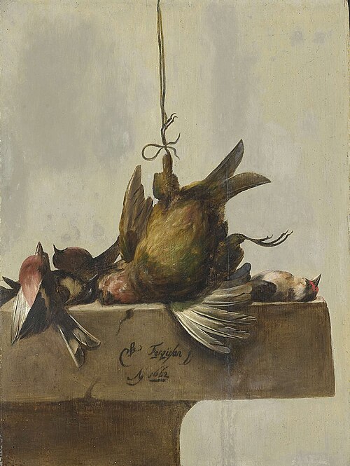 Still life with birds, 1662, William Gouw Ferguson