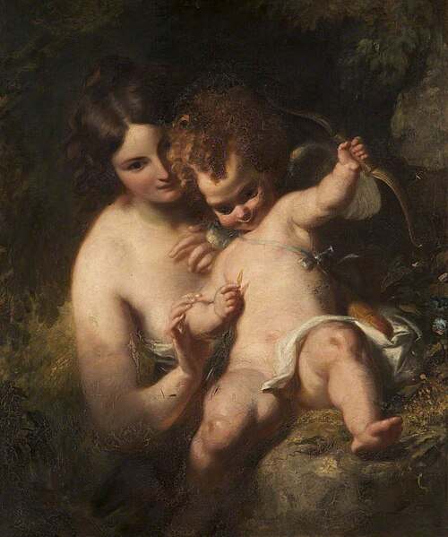 Venus and Cupid, , William Hilton