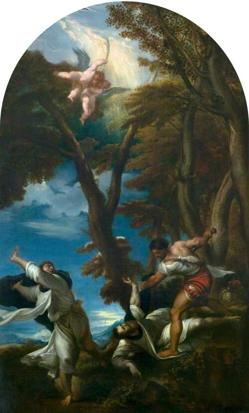 The Assassination of St Peter the Martyr (after Titian), , William Hilton