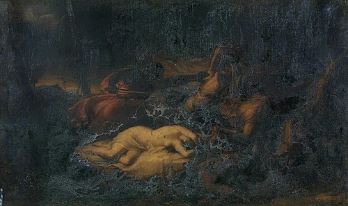Sir Calepine Rescuing Serena, 1831, William Hilton