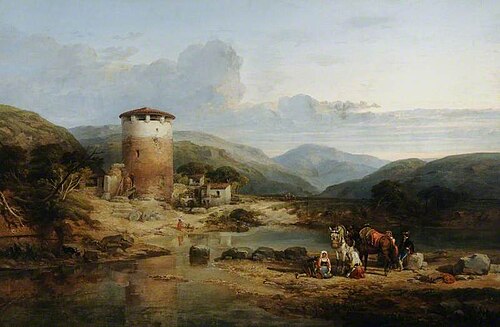 View above the Capua, Southern Italy, , William Leighton Leitch