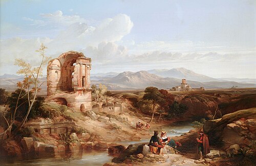 A ruin in the Campagna of Rome, 1841, William Leighton Leitch