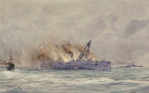 The last of Blücher, 1916, William Lionel Wyllie